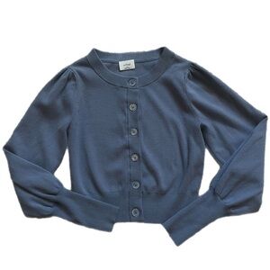 Wilfred Alessia Puff Sleeve Cardigan in Blue Size XXS